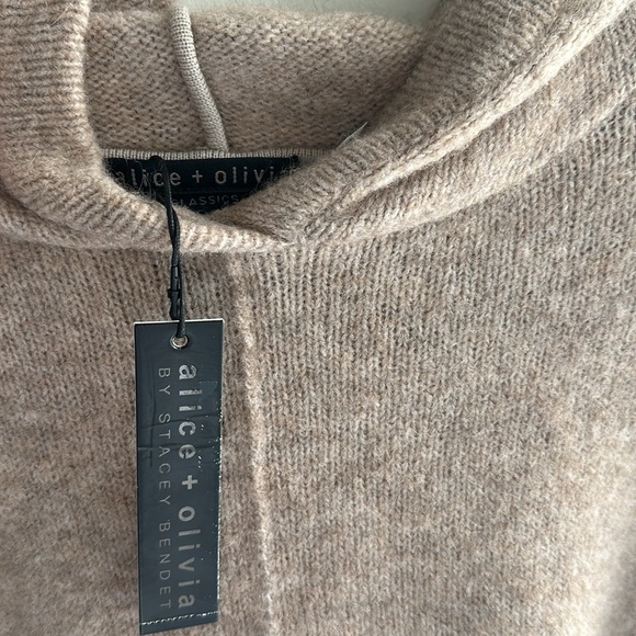 NWT Alice and Olivia tan cape sweater - Picture 7 of 7